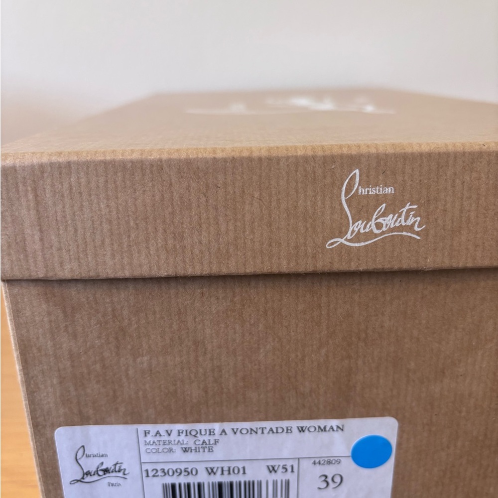 Christian Louboutin F.A.V Fique A Vontade Sneakers White Calf Leather Woman - Picture 6 of 6